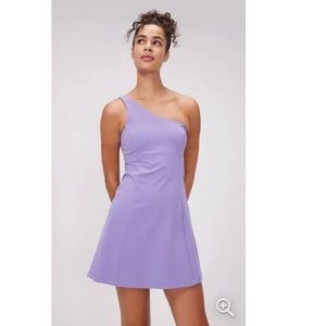 Outdoor Voices One Shoulder Lilac Purple Unlined Athleisure Dress